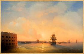 Картина Крондштадский форт, И.К. Айвазовский